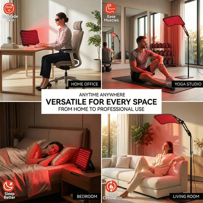 Renergy Infrared Light Therapy Lamp for Body and Face, Detachable Panel with Stand, Suitable for Face, Back and Whole Body, Used for Muscle Recovery, Fitness, Relieving Muscle Pain and Inflammation, Improving Vision and Sleep Quality Healthy Alternative